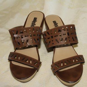 Wedge Brown Unlisted Sandals Kenneth Cole Sz 7 1/2
